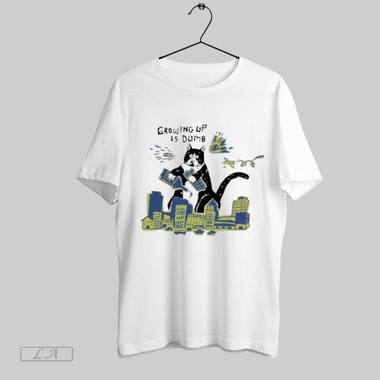Top Growing Up Is Dumb Cat T Shirt Sweatshirt Hoodie Shirt