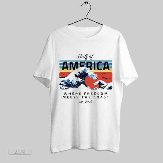 Top Gulf Of America Where Freedom Meets The Coast Est T Shirt Sweatshirt Hoodie Shirt