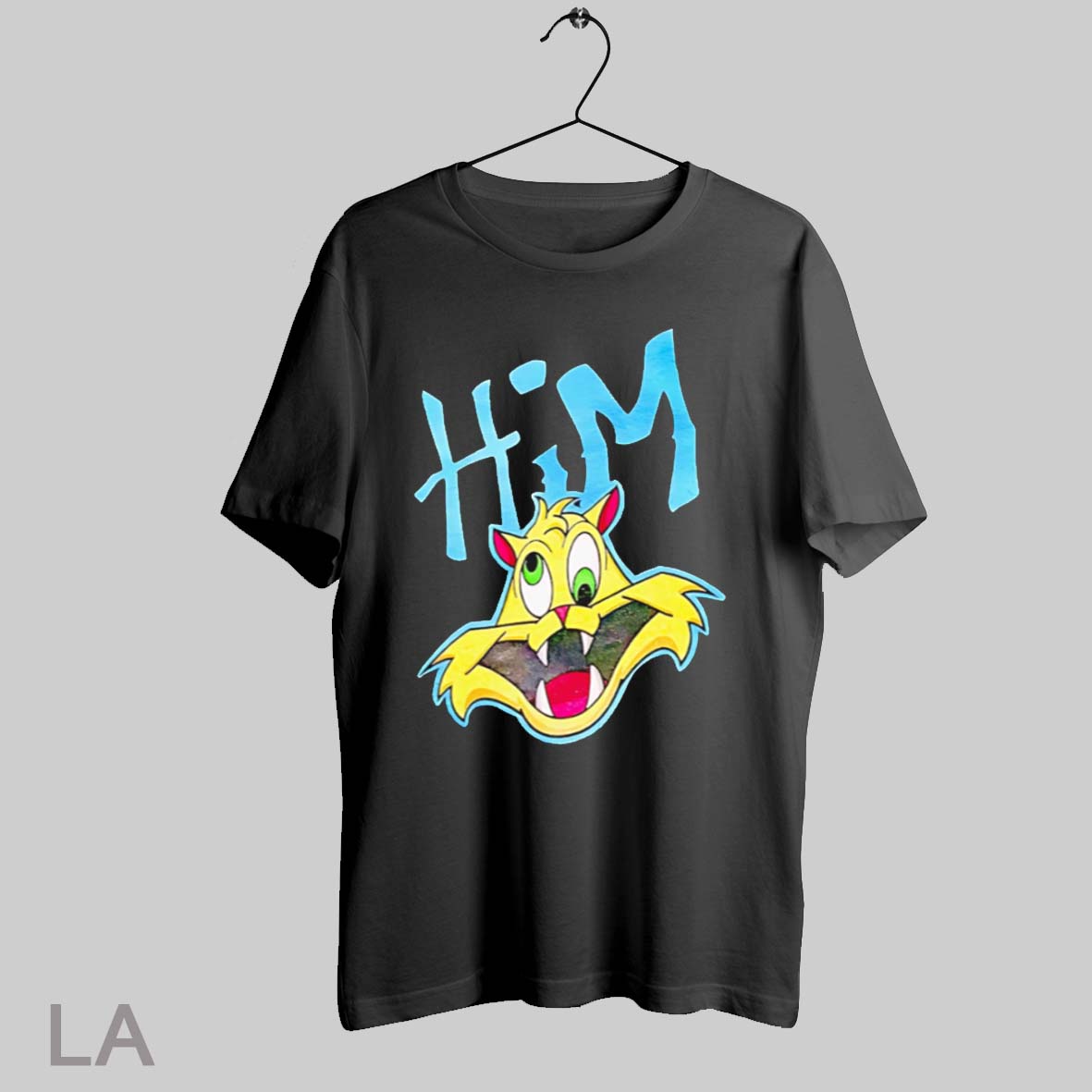 Top Him Crazy Cartoon Wild Cat Funny Colorful Animated Design T Shirt Sweatshirt Hoodie Shirt
