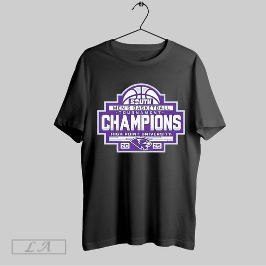 Top High Point Panthers 2025 Big South Mens Basketball Conference Tournament Champions T Shirt Sweatshirt Hoodie Shirt
