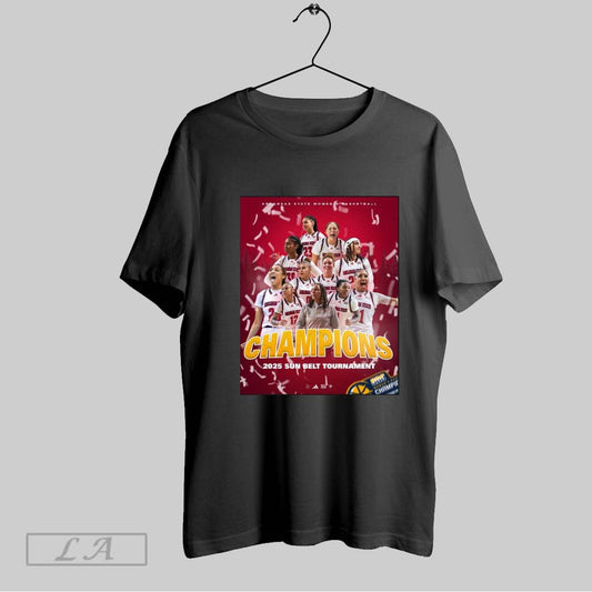 Top Historic Arkansas State Red Wolves Womens Basketball Champions 2025 Sun Belt Tournament Poster T Shirt Sweatshirt Hoodie Shirt
