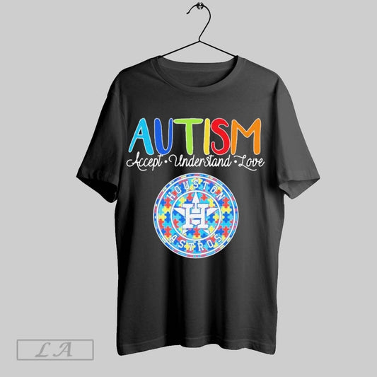 Top Houston Astros Autism Accept Understand Love T Shirt Sweatshirt Hoodie Shirt