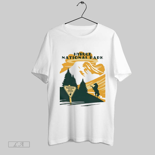Top Hyrule National Park Wiht A Horser And Trees And Mountain Vintage T Shirt Sweatshirt Hoodie Shirt