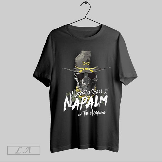 Top I Love The Smell Of Napalm In The Morning Cowboy Skull T Shirt Sweatshirt Hoodie Shirt