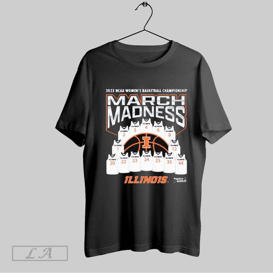 Top Illinois Fighting Illini Ncaa 2025 Division I Womens Basketball Championship Jersey March Madness T Shirt Sweatshirt Hoodie Shirt