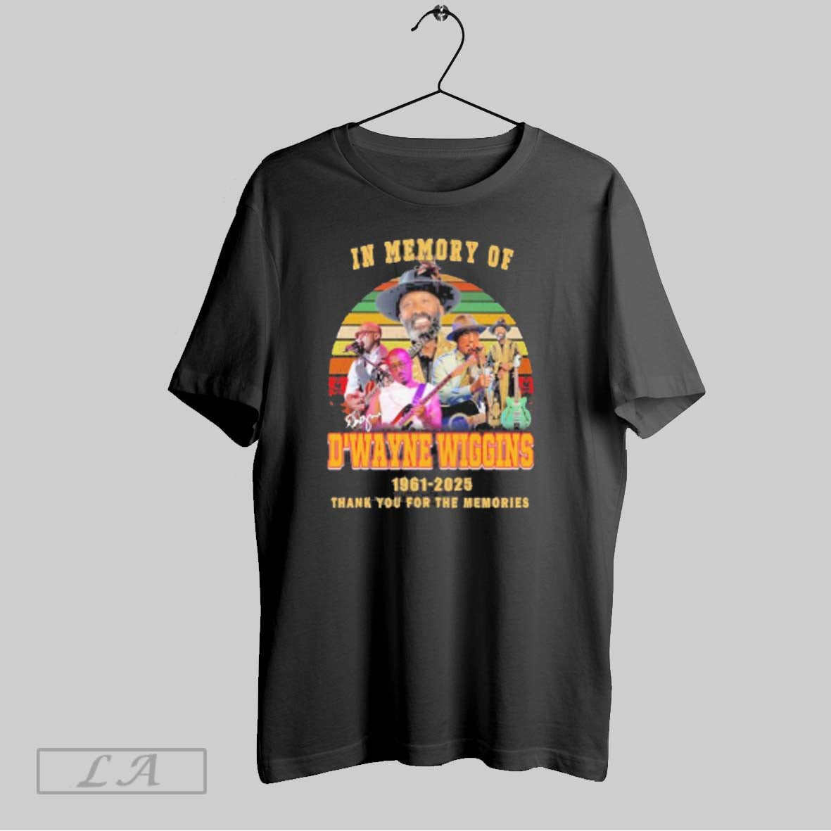 Top In Memory Of Dwayne Wiggins 1961 2025 Thank You For The Memories Signature T Shirt Sweatshirt Hoodie Shirt