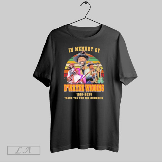 Top In Memory Of Dwayne Wiggins 1961 2025 Thank You For The Memories Signature T Shirt Sweatshirt Hoodie Shirt