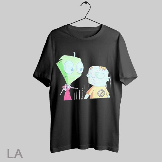 Top Invader Zim And Zootch Cartoon Scene T Shirt Sweatshirt Hoodie Shirt