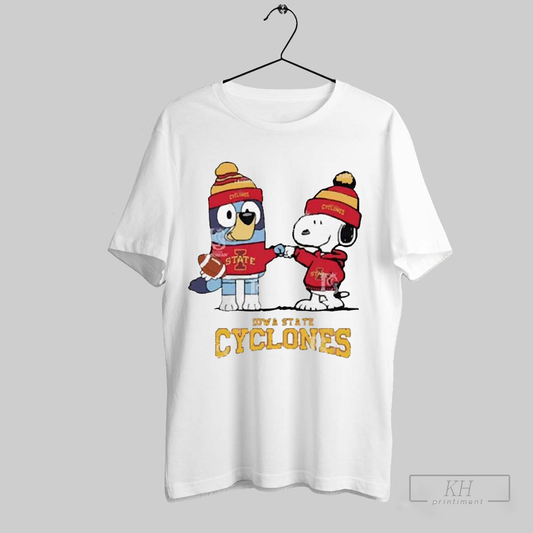 Top Iowa State Cyclones Snoopy And Bluey Football 2025 Shirts T Shirt Sweatshirt Cutom Poster Coffee Mugs Ornaments