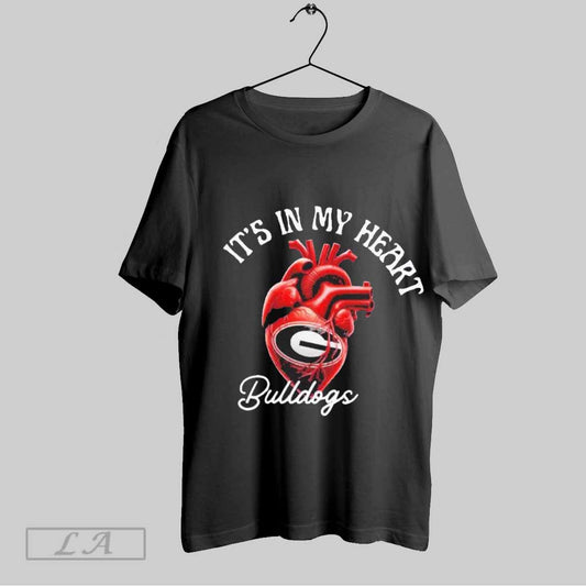 Top Its In My Heart Georgia Bulldogs T Shirt Sweatshirt Hoodie Shirt