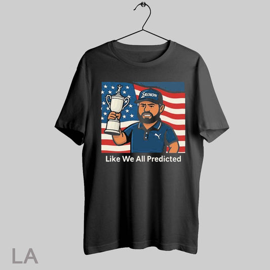 Top Jj Spaun Like We All Predicted 2025 Us Open Champion American Flag T Shirt T Shirt Sweatshirt Hoodie Shirt