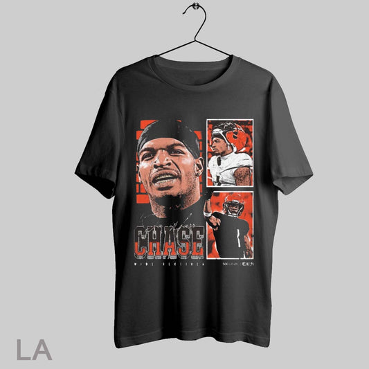 Top Jamarr Chase Wide Receiver Cincinnati Bengals Nfl Vintage Profile Signature 2025 T Shirt Sweatshirt Hoodie Shirt