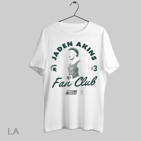 Top Jaden Akins Fan Club Sport Michigan State Spartans Basketball Ncaa March Madness 2025 T Shirt Sweatshirt Hoodie Shirt