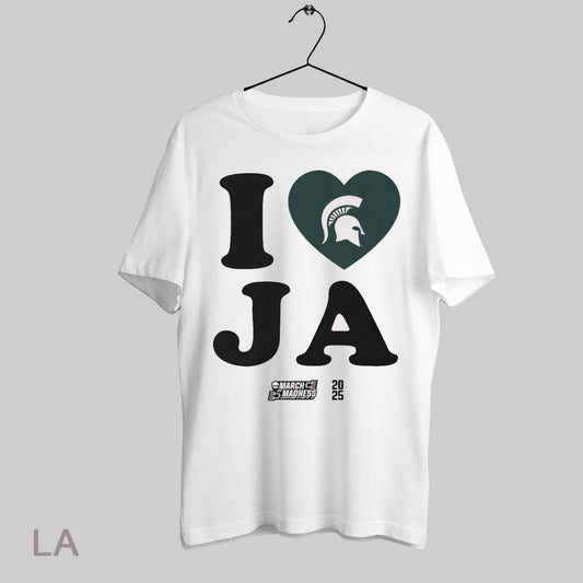 Top Jaden Akins I Heart Ja Michigan State Spartans Basketball Ncaa March Madness 2025 T Shirt Sweatshirt Hoodie Shirt