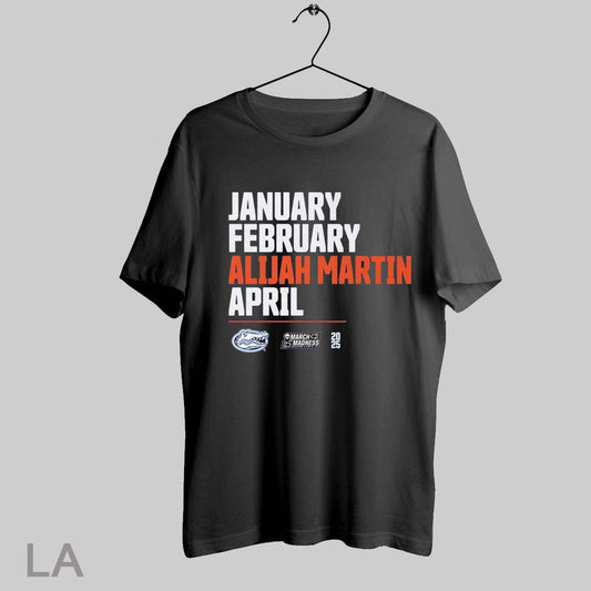 Top January February Alijah Martin April Florida Gators 2025 Ncaa March Madness Calendar T Shirt Sweatshirt Hoodie Shirt