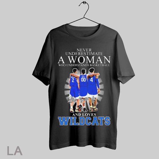 Top Jaxson Robinson Otega Oweh And Koby Brea Never Underestimate A Woman Who Understands Basketball And Loves Kentucky Wildcats Signatures T Shirt Sweatshirt Hoodie Shirt