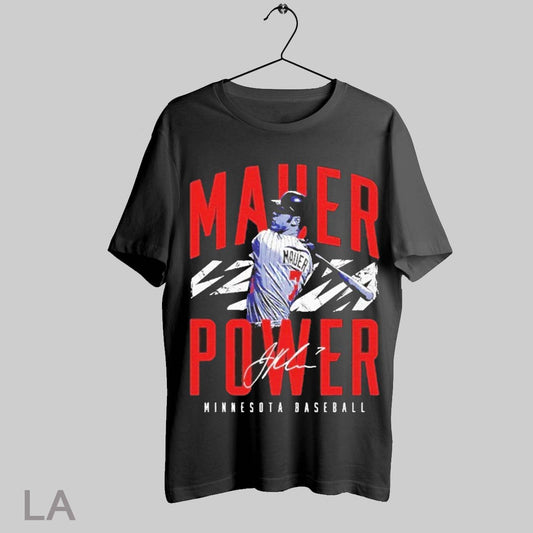 Top Joe Mauer Minnesota Twins Mlb Baseball Mauer Power Signature Vintage T Shirt Sweatshirt Hoodie Shirt