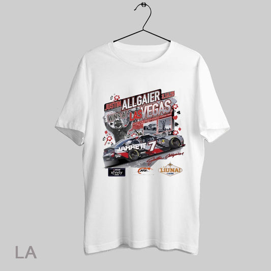 Top Justin Allgaier 7 Win At Las Vegas 1 Race Win Lucky 7s In Vegas Is Always A Good Time 3 15 2025 Signature T Shirt Sweatshirt Hoodie Shirt