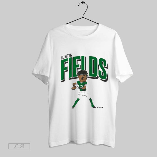 Top Justin Fields New York Jets Caricature Nfl Football Graphic T Shirt Sweatshirt Hoodie Shirt