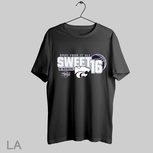 Top K State Wildcats Basketball 2025 Four It All Sweet 16 Bound Ncaa March Madness T Shirt Sweatshirt Hoodie Shirt