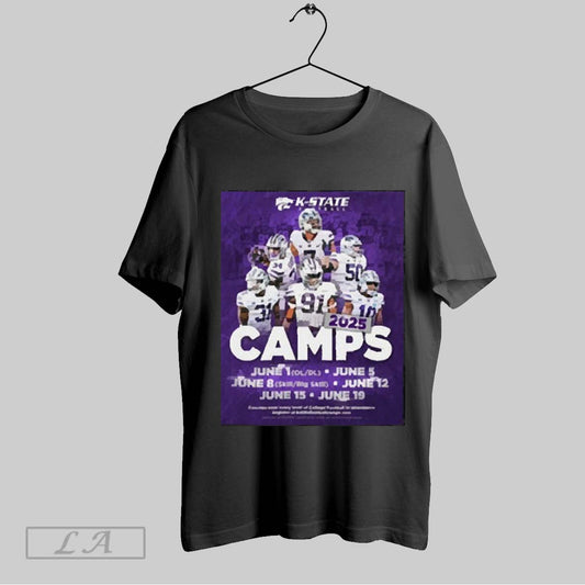 Top Kansas State Wildcats Football 2025 Camps June 1 Ol Dl June 5 June 8 Skill Big Skill June 12 June 15 June 19 Poster 2025 T Shirt Sweatshirt Hoodie Shirt