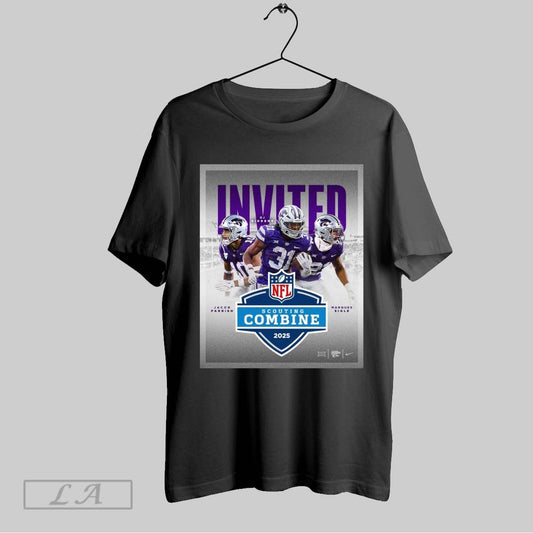 Top Kansas State Wildcats Football Jacob Parrish Dj Giddens Marques Sigle Invite 2025 Nfl Scouting Combine Poster Sweatshirt T Shirt