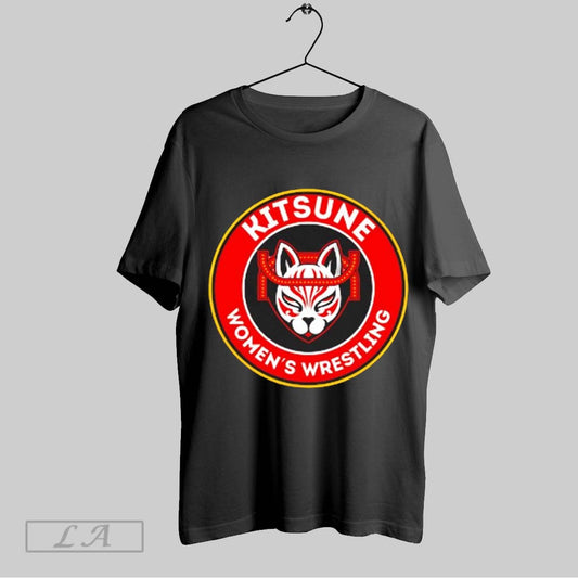 Top Kitsune Womens Wrestling Wolf Logo T Shirt Sweatshirt Hoodie Shirt