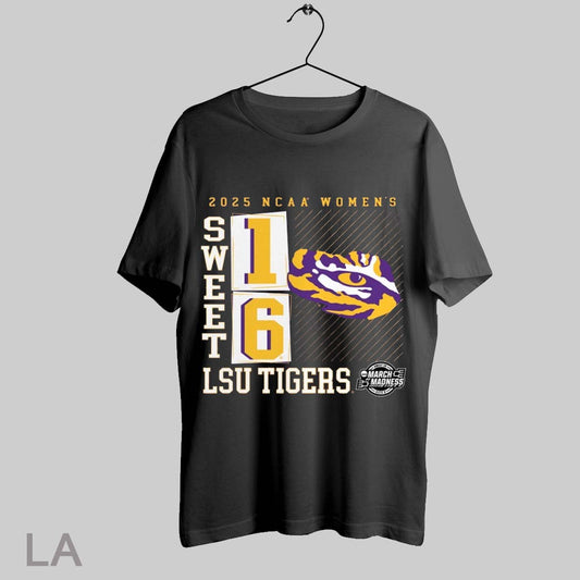 Top Lsu Tigers Ncaa Womens Basketball Tournament March Madness Sweet 16 Elite 8 No Look Pass 2025 Logo T Shirt Sweatshirt Hoodie Shirt