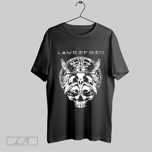 Top Lamb Of God Time Skull 2025 T Shirt Sweatshirt Hoodie Shirt