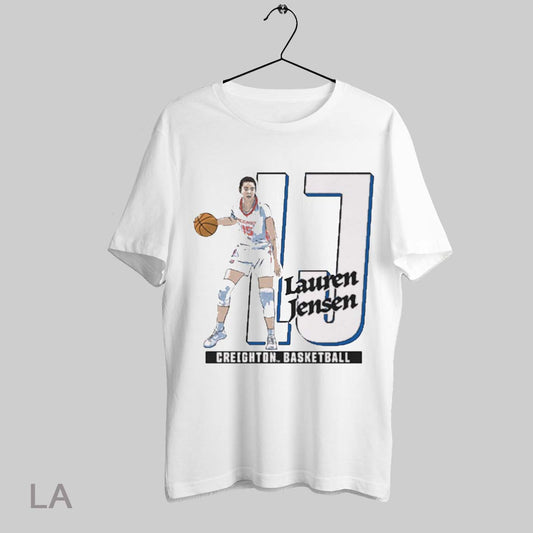 Top Lauren Jensen Illustrated Creighton Bluejays Womens Basketball Ncaa Graphic T Shirt Sweatshirt Hoodie Shirt