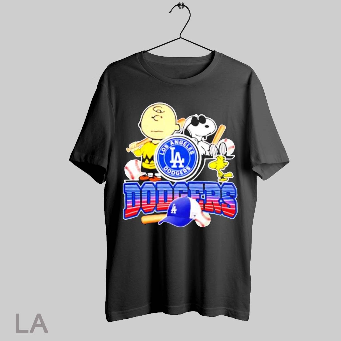 Top Los Angeles Dodgers Baseball Hat Peanuts T Shirt Sweatshirt Hoodie Shirt