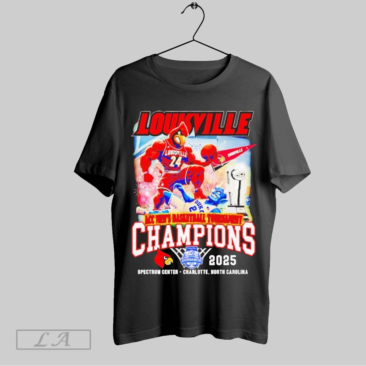 Top Louisville Cardinals Acc Mens Basketball Tournament Champions 2025 Mascot T Shirt Sweatshirt Hoodie Shirt