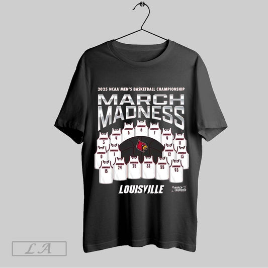 Top Louisville Cardinals Ncaa Mens Basketball Championship Jersey Team March Madness 2025 Logos T Shirt Sweatshirt Hoodie Shirt