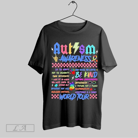 Top Love Accept Understand Autism Awareness Be Kind World Tour T Shirt Sweatshirt Hoodie Shirt