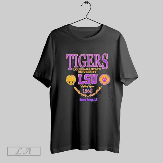 Top Lsu Tigers Louisiana State University Lsu Fighting Tigers 1860 Vintage T Shirt Sweatshirt Hoodie Shirt