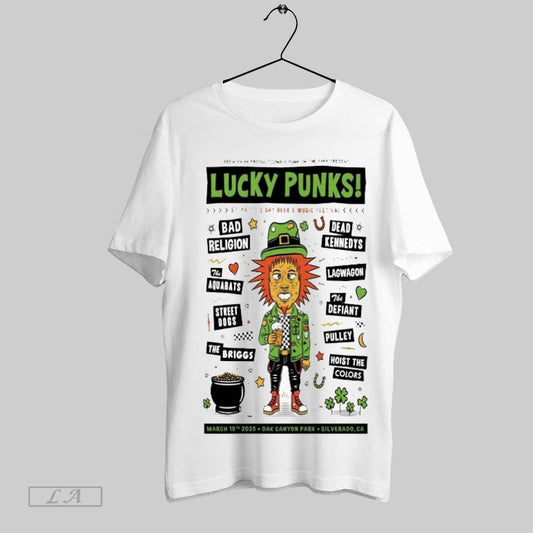 Top Lucky Punks March 15 2025 Oak Canyon Park Silverado Ca Concert St Patricks Day T Shirt Sweatshirt Hoodie Shirt