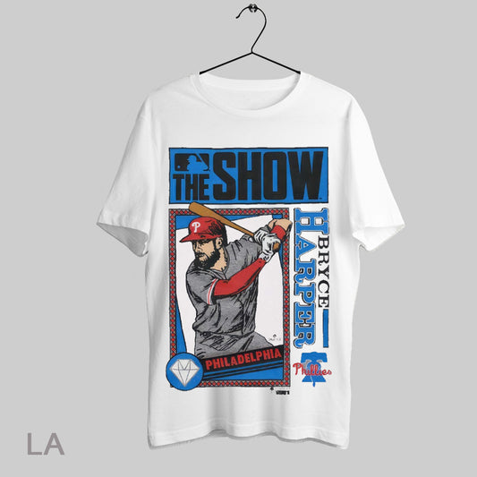 Top Mlb The Show Bryce Harper Philadelphia Phillies 2025 T Shirt Sweatshirt Hoodie Shirt