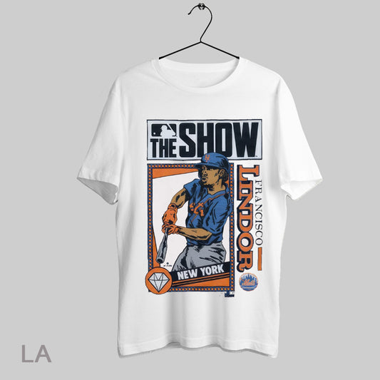 Top Mlb The Show Francisco Lindor New York Mets 2025 T Shirt Sweatshirt Hoodie Shirt