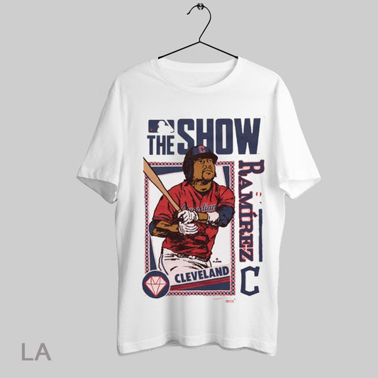 Top Mlb The Show Jose Ramirez Cleveland Guardians 2025 T Shirt Sweatshirt Hoodie Shirt