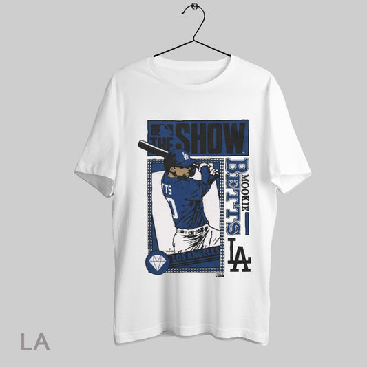 Top Mlb The Show Mookie Betts Los Angeles Dodgers 2025 T Shirt Sweatshirt Hoodie Shirt