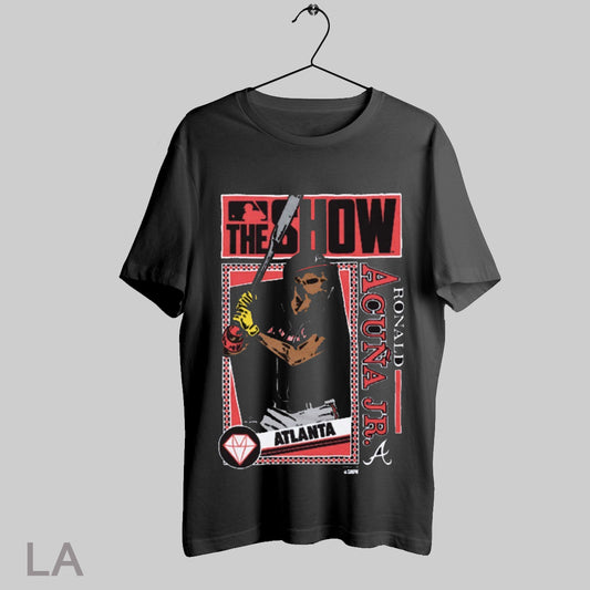 Top Mlb The Show Ronald Acuna Jr Atlanta Braves 2025 T Shirt Sweatshirt Hoodie Shirt