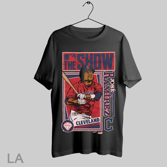 Top Mlb The Show X Homage Cleveland Guardians Jose Ramirez Graphic 2025 T Shirt Sweatshirt Hoodie Shirt