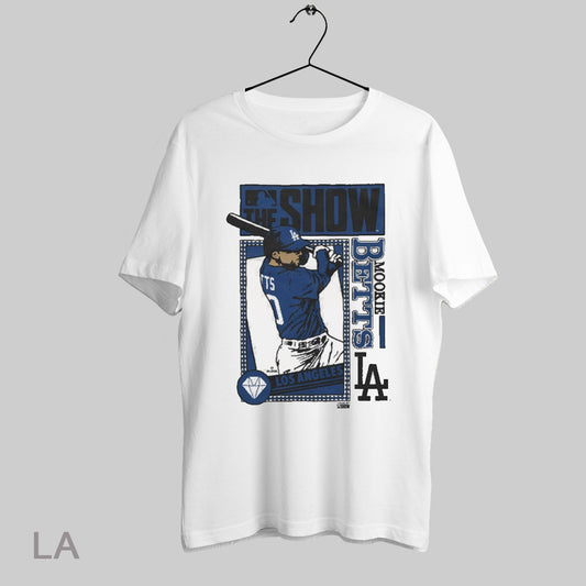 Top Mlb The Show X Homage Los Angeles Dodgers Mookie Betts Graphic 2025 T Shirt Sweatshirt Hoodie Shirt