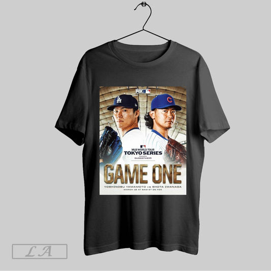 Top Mlb World Tour Tokyo Series Game One Yoshinobu Yamamoto Vs Shota Imanaga March 18 2025 Poster T Shirt Sweatshirt Tee Shirt