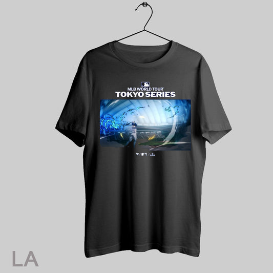 Top Mlb X Demon Slayer Collaboration Dodgers Shohei Ohtani Batting Breathing First Form Overwhelming Homerun World Tour Tokyo Serie T Shirt Sweatshirt Hoodie Shirt