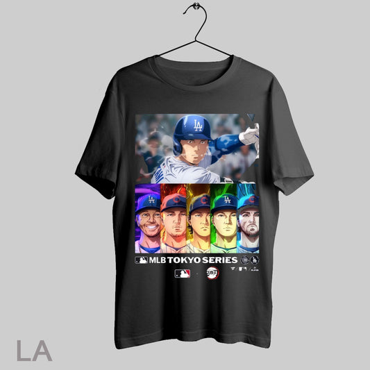 Top Mlb X Demon Slayer Collaboration Los Angeles Dodgers Vs Chicago Cubs Players Tokyo Series Opening Game Anime T Shirt Sweatshirt Hoodie Shirt