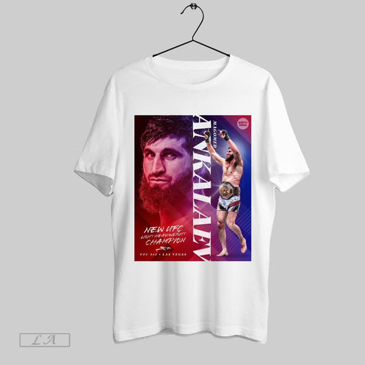Top Magomed Ankalaev Defeats Alex Pereira New Ufc Light Heavyweight Champion Ufc 313 Las Vegas Poster T Shirt Sweatshirt Hoodie Shirt