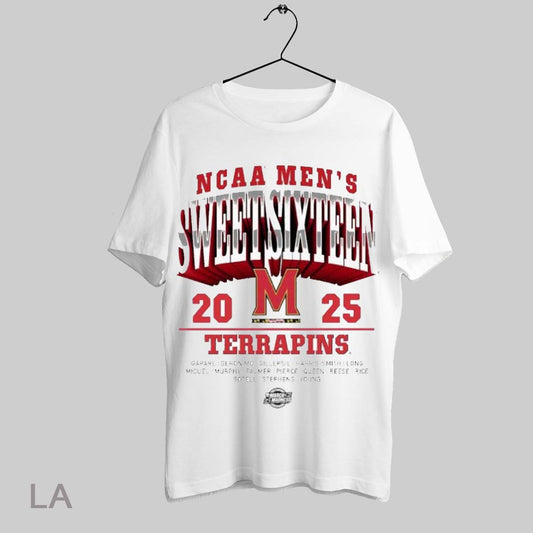 Top Maryland Terrapins Ncaa Mens Basketball Sweet Sixteen 16 March Madness 2025 T Shirt Sweatshirt Hoodie Shirt