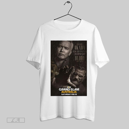 Top Matchup Monday Aew Grand Slam Australia Kazuchika Okada Vs Buddy Matthews Feb 15 2025 Poster T Shirt