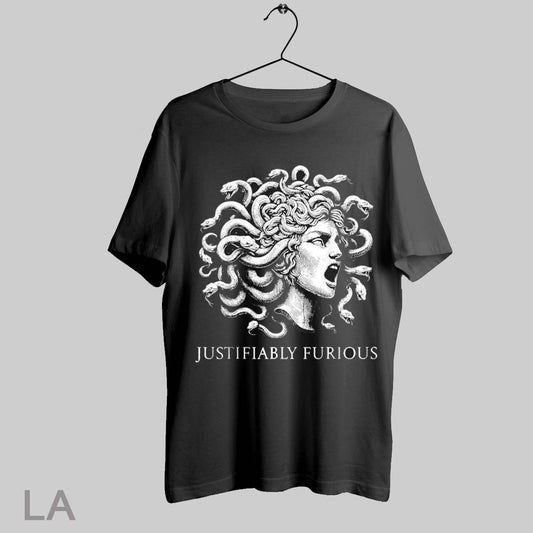 Top Medusa Justifiably Furious T Shirt Sweatshirt Hoodie Shirt